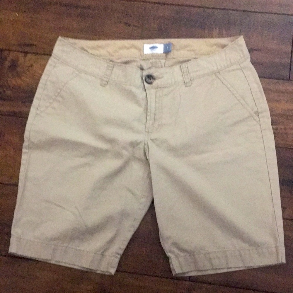 Size 8, longer khaki shorts